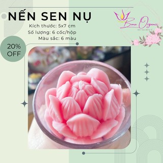 Nến bơ Organic không khói hoa sen dâng lễ cúng Phật gia tăng công đức
