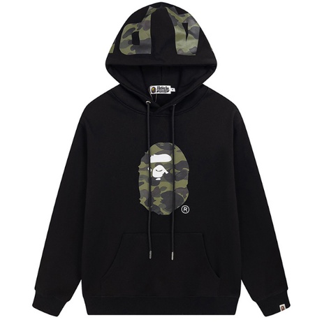 Áo Khoác BAPE Có Mũ Trùm Đầu Chất Liệu Cotton Hoạ Tiết Rằn Ri Phong Cách Thời Trang Mới 2023 #