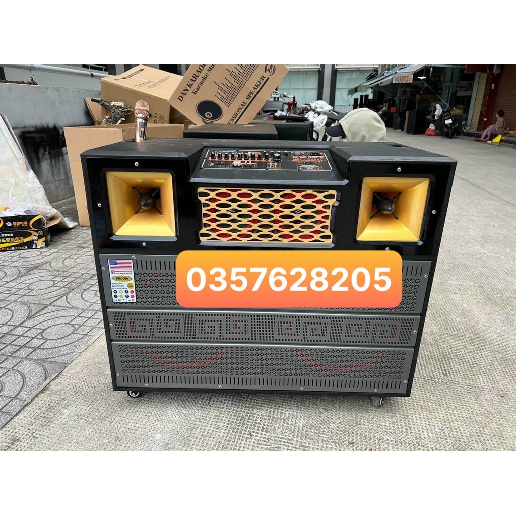 Loa kéo di động 4 tấc đôi ngang Bose 908 Loa khủng long 2 bass 4 treble Công suất 7000W Âm thanh khủng Dàn karaoke hay