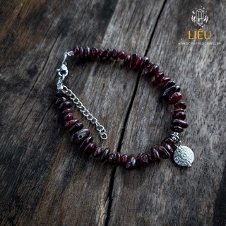 Vòng tay Garnet thô