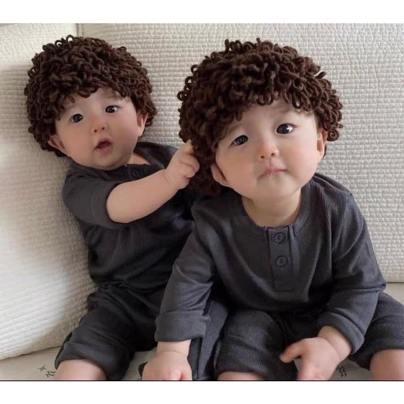 Nón Len Tóc Xù Cho Bé