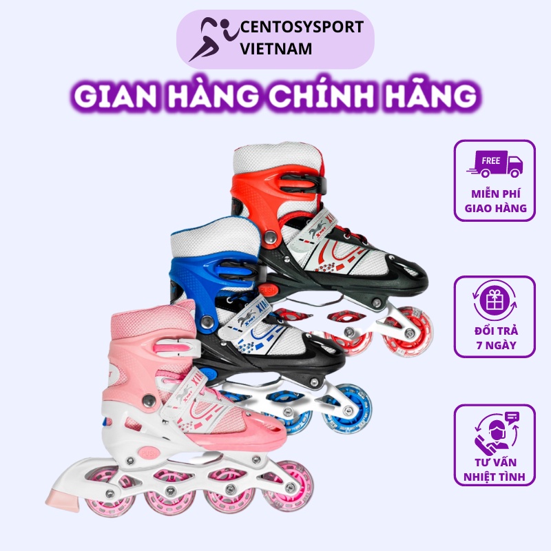 Giày Patin Trẻ Em CENTOSY BEAR - Có Đèn Bánh, Form Chắc Chắn, Phanh Chân An Toàn - Centosy Sport Việt Nam