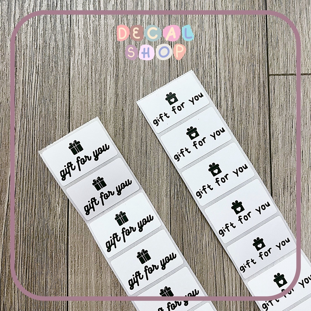 Sticker Mini "GIFT FOR YOU" Có Keo Sẵn 2,1x3,5cm