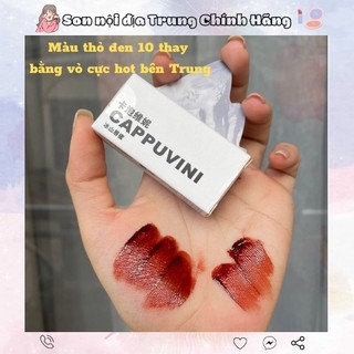 Son bóng Cappuvini núi đá băng DUPE Thỏ đen 10 căng mọng môi