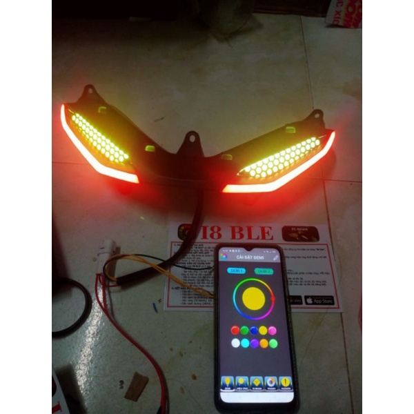 Demi i8 luoi gắn xe exciter 150 điều khiển bằng điện thoại