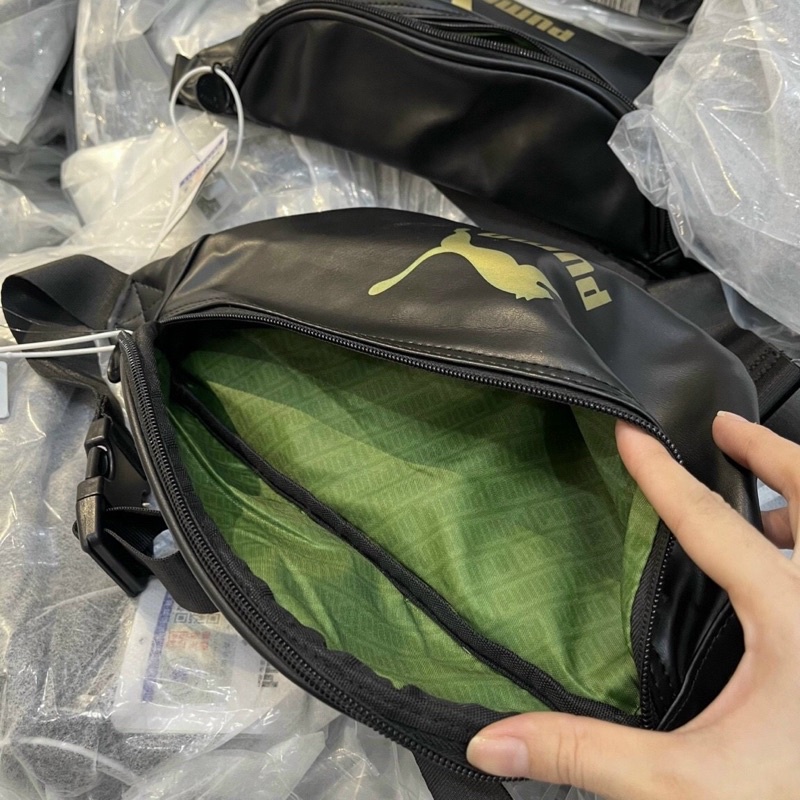 Túi đeo chéo bao tử nam nữ 2 ngăn xuất dư xịn