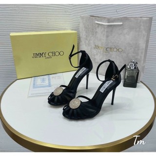 Giày sandal cao gót đế 10 phân hoa đá JM cao cấp