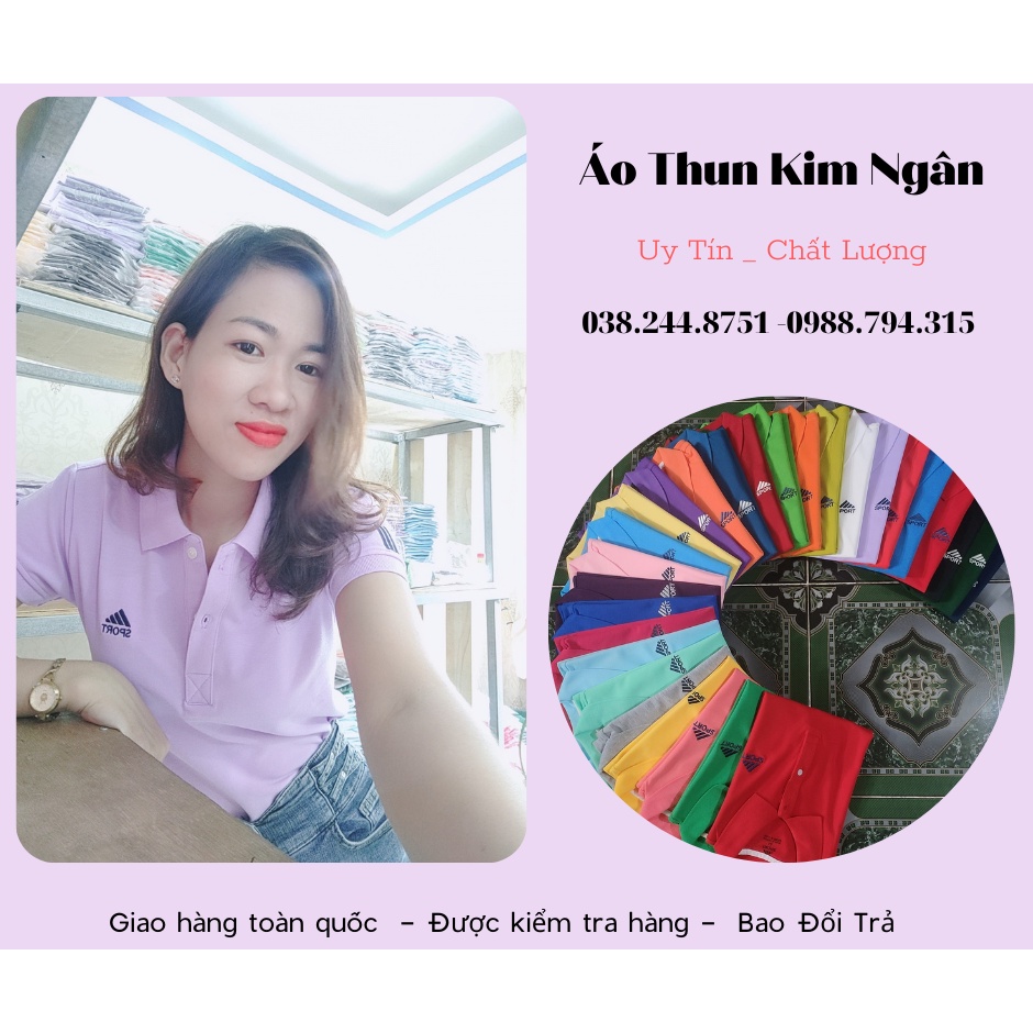 Áo Thun Cá Sấu Nữ Màu Tím Hoa Cà