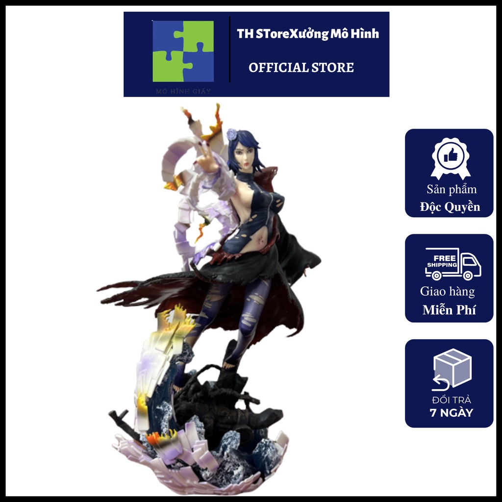 Mô hình Naruto Konan Akatsuki cao 33cm fullbox màu, figure anime Naruto mới nhất