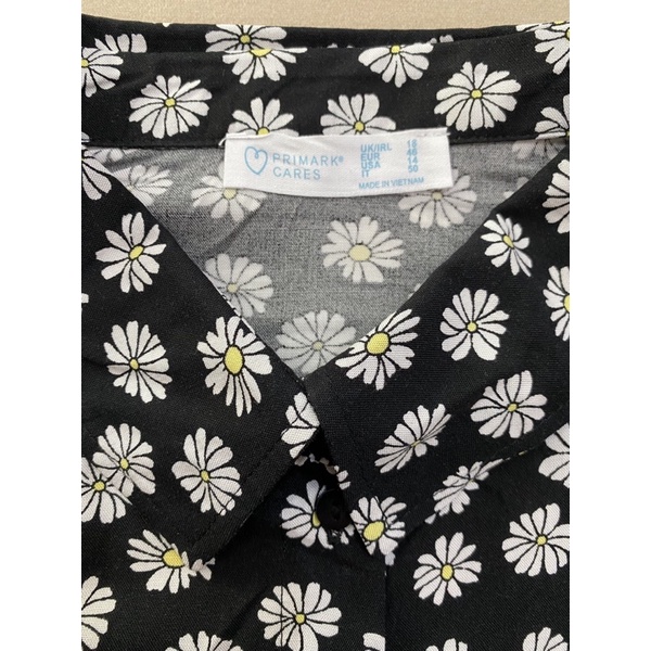 Đầm sơ mi vải tôn hoạ tiết nhí xuất khẩu - Thanh lý vnxk