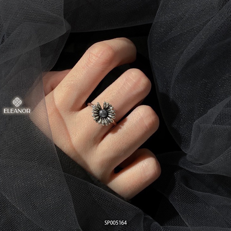 Nhẫn nữ bạc 925 Eleanor Accessories hình bông cúc phụ kiện trang sức 5164