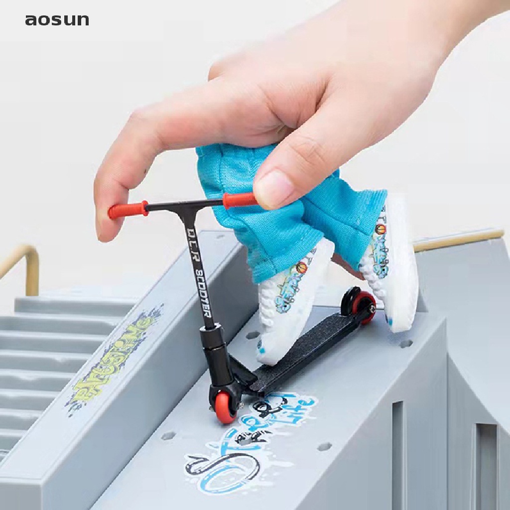 Aosun Bộ Ván Trượt Ngón Tay Mini Kèm Quần Và Giày Đồ Chơi Quà Tặng EN