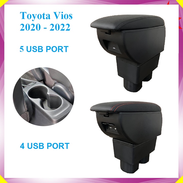 [HÀNG LOẠI 1] Hộp tỳ tay ô tô Toyota Vios 2020-2022 tích hợp cổng USB