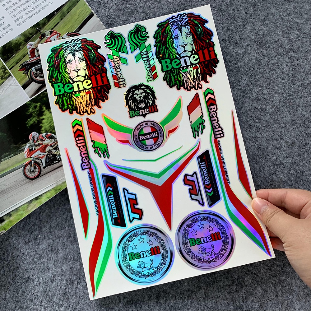 Benelli · Hình dán bộ xe máy Biểu tượng phản chiếu / Dán laser Fairing Fuel Tank Phụ kiện decal sửa đổi cơ thể Đối với TNT125