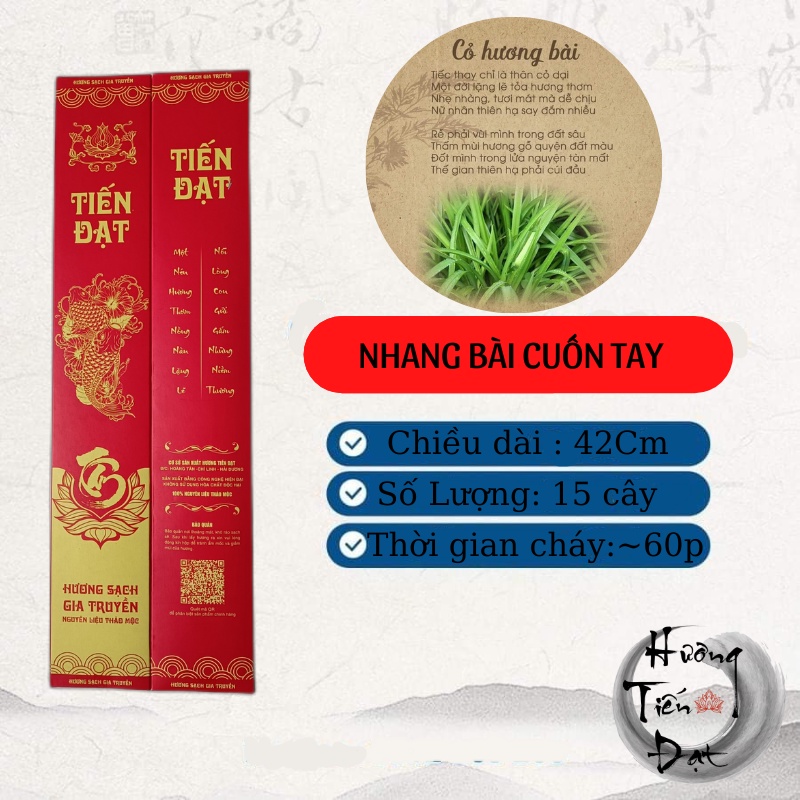 Nhang Bài Quấn Tay, Hương Tết, Hương Sào Thơm Tự Nhiên Tiến Đạt