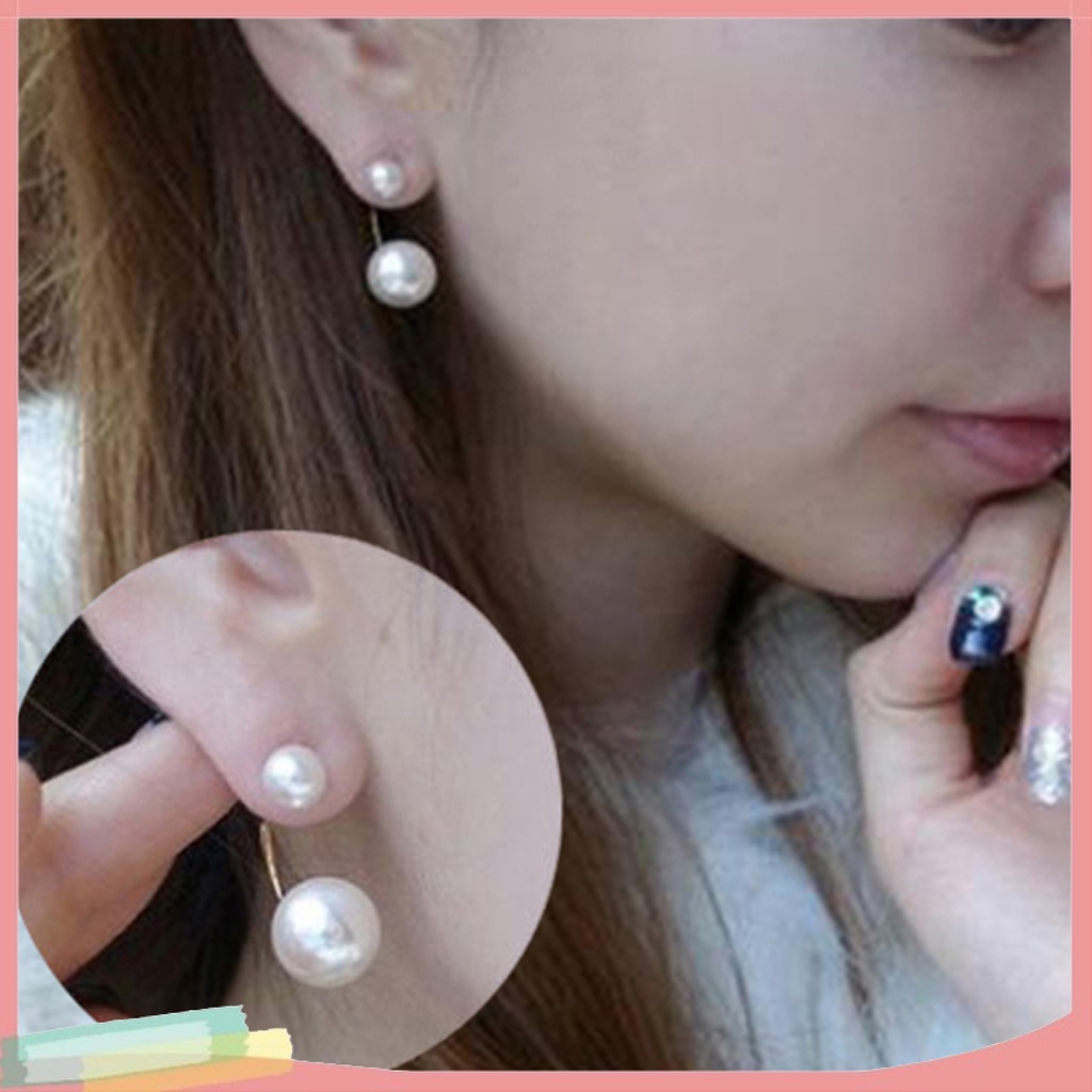 Bông tai đính hạt ngọc trai giả xinh xắn cho nữ