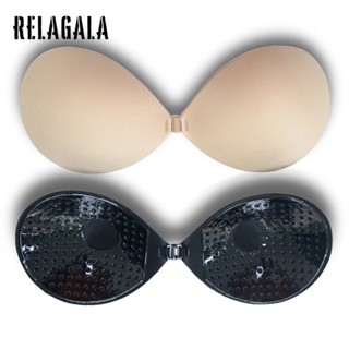  RelaGala Thời Trang Nữ Không Dây Vô Hình Vải Bóng Tròn Tập Hợp Thoáng Khí Silicon Miếng Dán Vú 