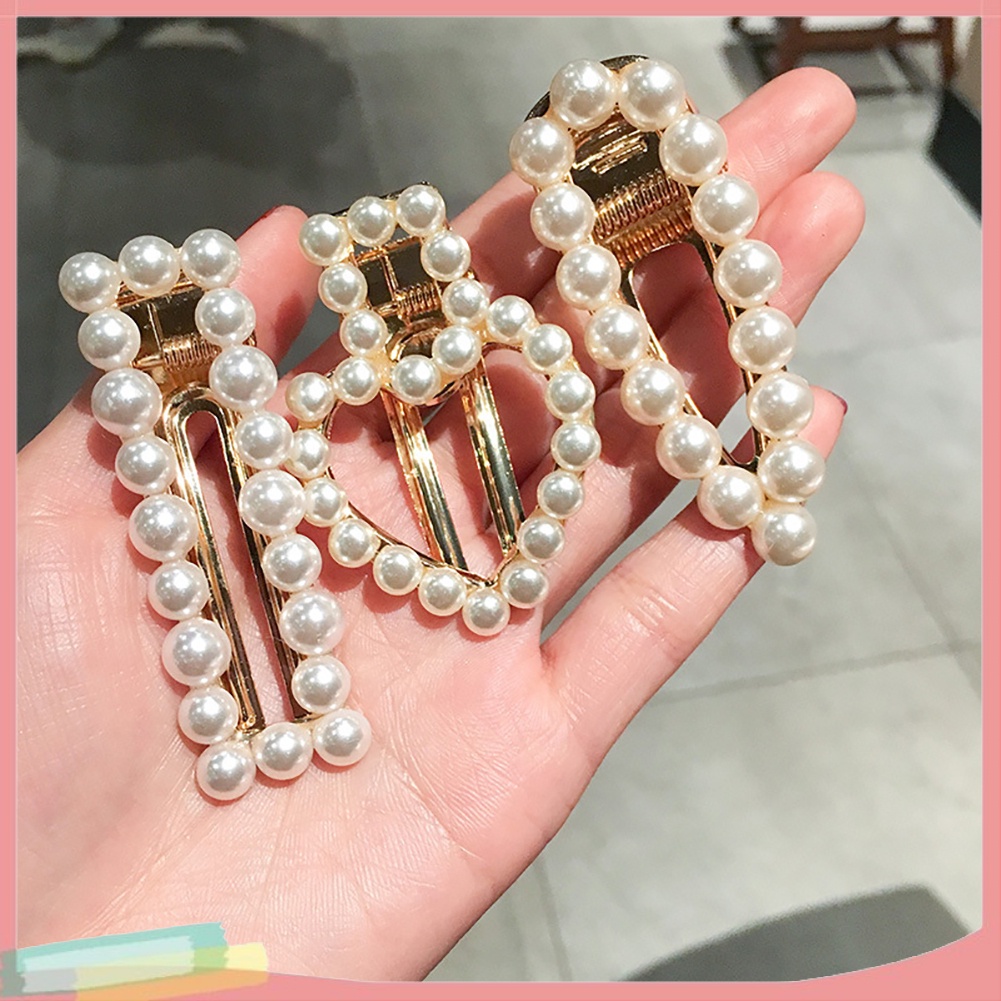 Kẹp tóc đính ngọc trai giả thanh lịch cho nữ