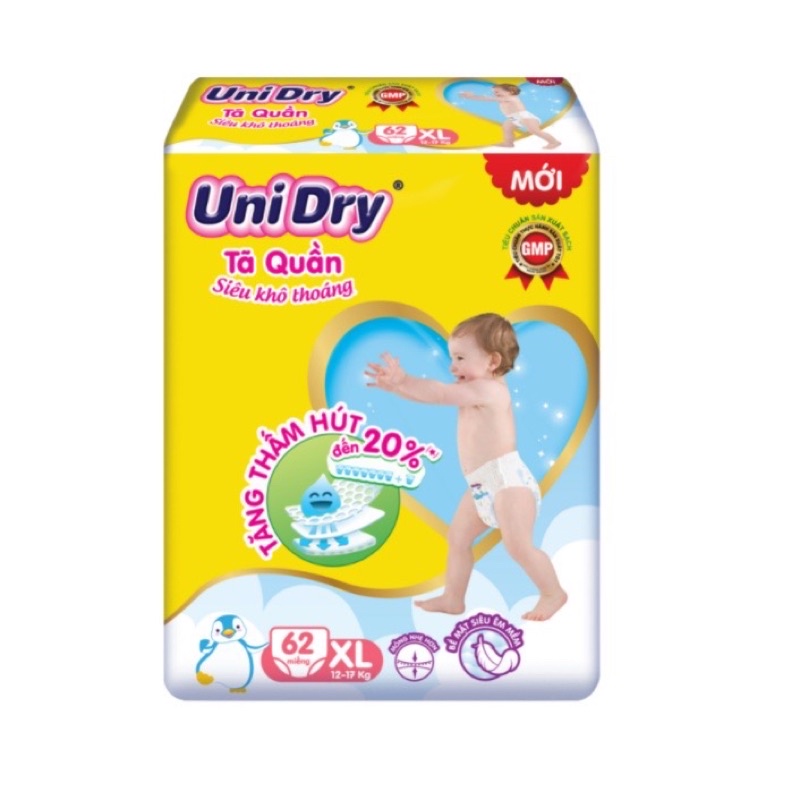 Tã quần UniDry đủ size M74/L68/XL62/XXL56 mẫu mới