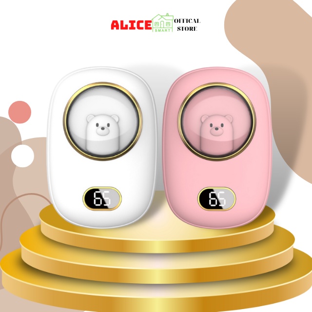 Máy sưởi mini cầm tay đa chức năng , sưởi ấm mini thông minh bỏ túi hình gấu dễ thương - Alice store