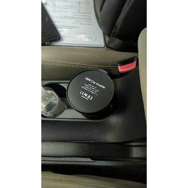 Bộ Chuyển 12V Sang 220V Cho Xe Ô Tô, Tẩu Cốc sạc trên xe hơi cao cấp, có nắp đậy tiện lợi an toàn