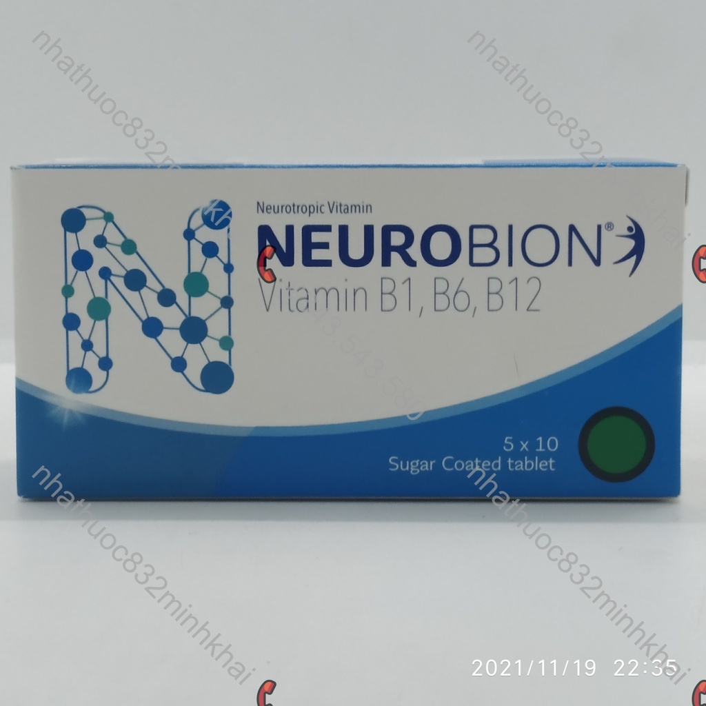 Neurobion (Vitamin B1, B6, B12) hộp 50 viên