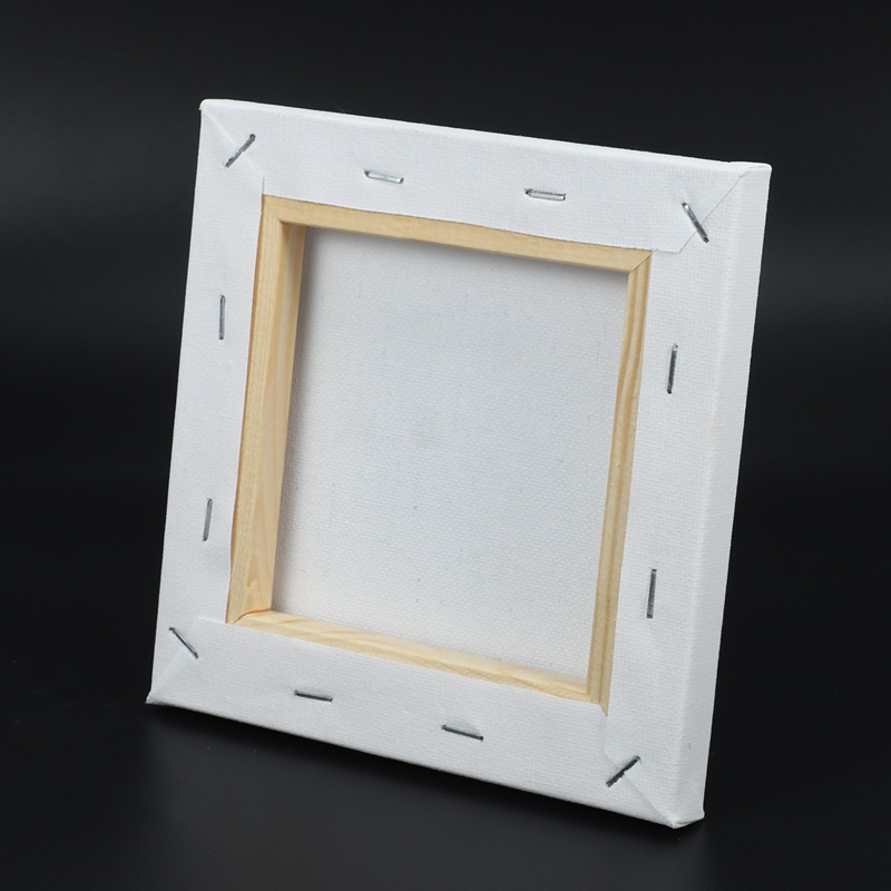 Set 10 Tấm Vải Bạt Acrylic + Cotton Trắng Mini 15cm Vẽ Tranh Sơn Dầu Nghệ Thuật