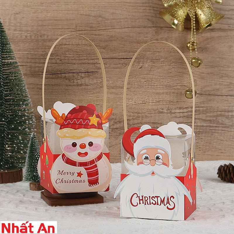 Hộp đựng bánh kẹo  kute ông già noel set 10 cái