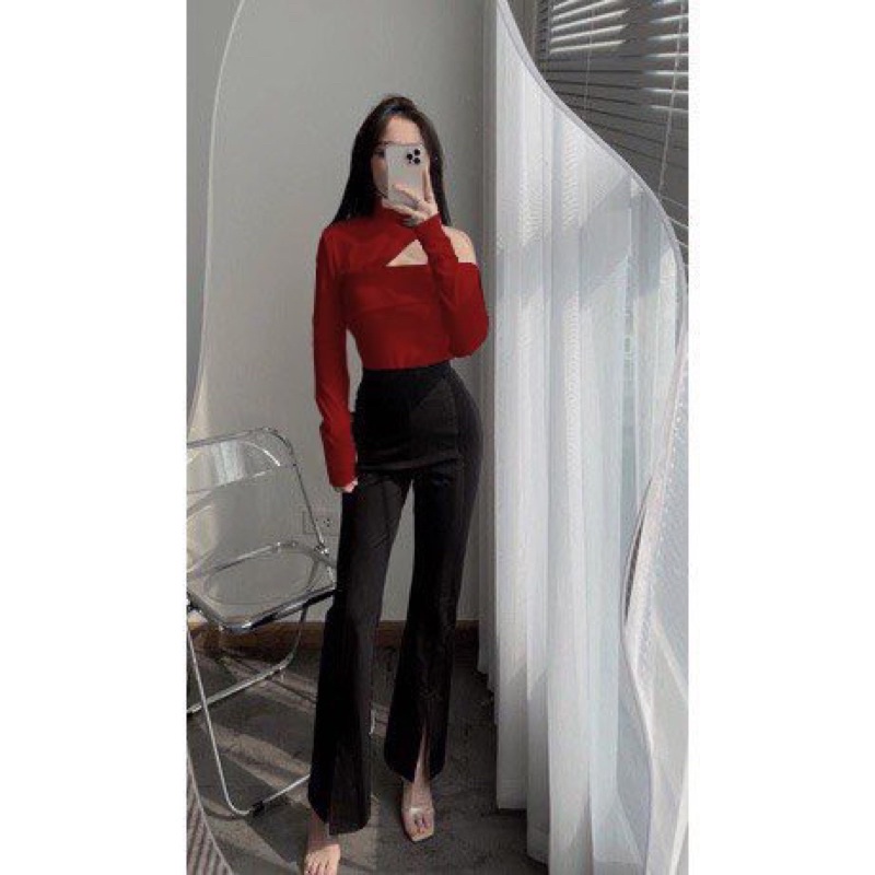 🧧 ÁO LỆCH VAI TAY DÀI LEN GÂN SIÊU XINHHH 60-90kg 🧧 BIGSIZE RIN HEO