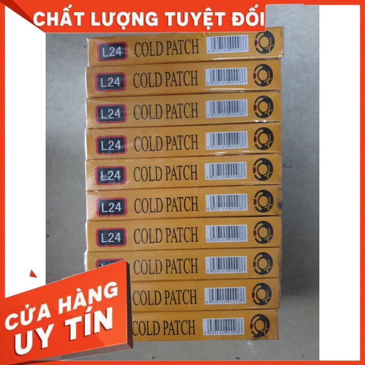 Hộp 24-48 Miếng Keo Dán Cao Su Và Chai Keo Vá Ruột Xe Đạp -Xe Máy Tặng 1 Miếng Giấy Nhám