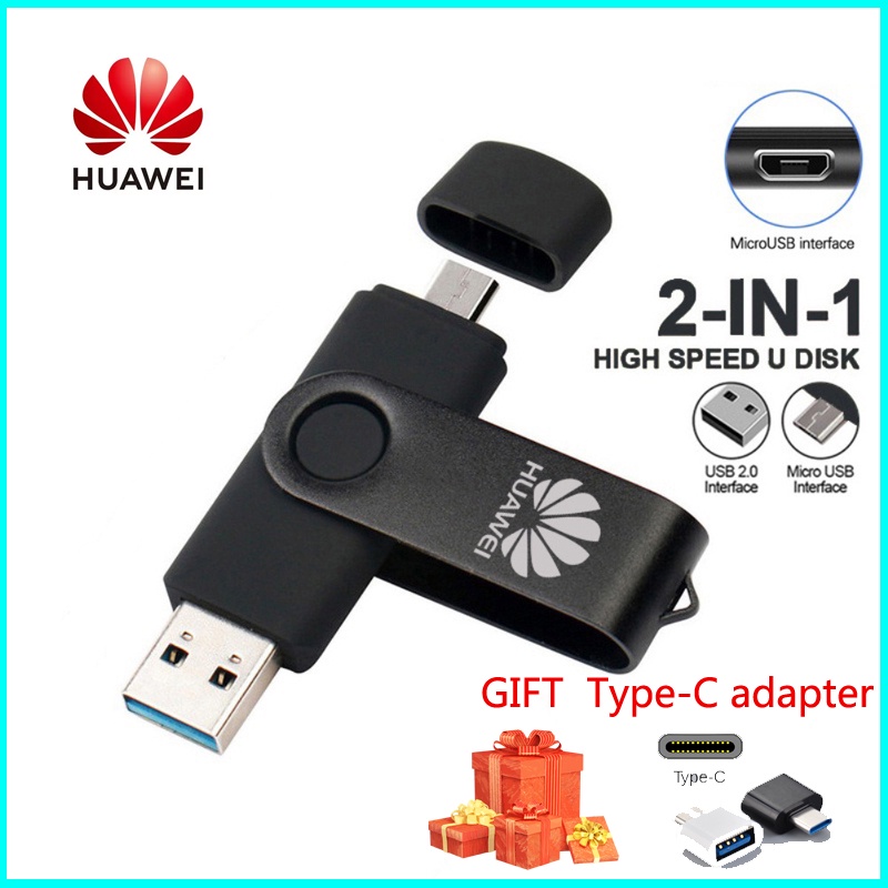HUAWEI Ổ Đĩa Cứng USB OTG 2TB 1TB 512 / 256 / 128 / 64 / 32 / 16GB 2 Trong 1 Cho Micro / Máy Tính / Xe Hơi / Tv / usb2.0