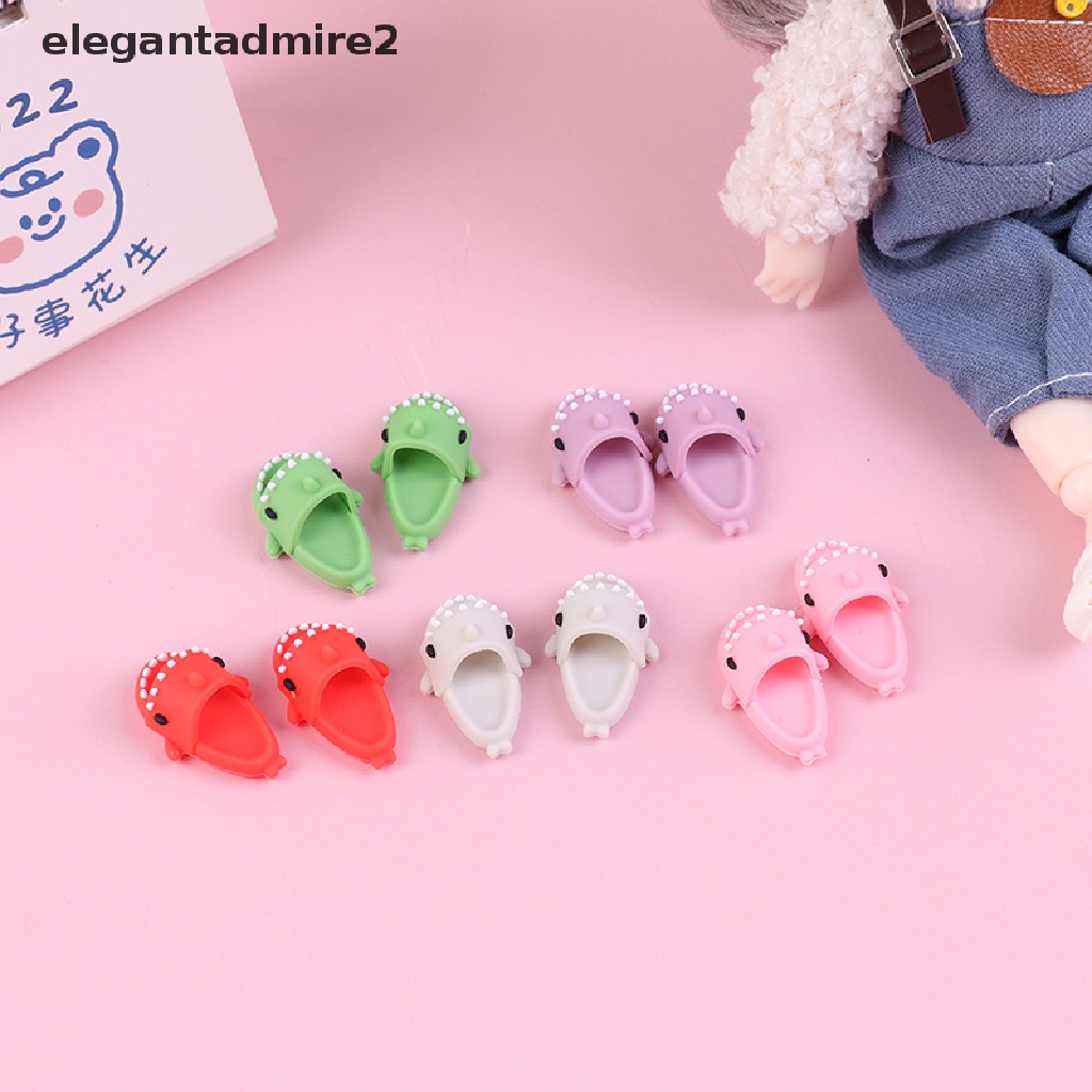 1 Đôi Giày Hình Cá Mập Dễ Thương Cho Búp Bê Ob11 1 / 12 1: 12