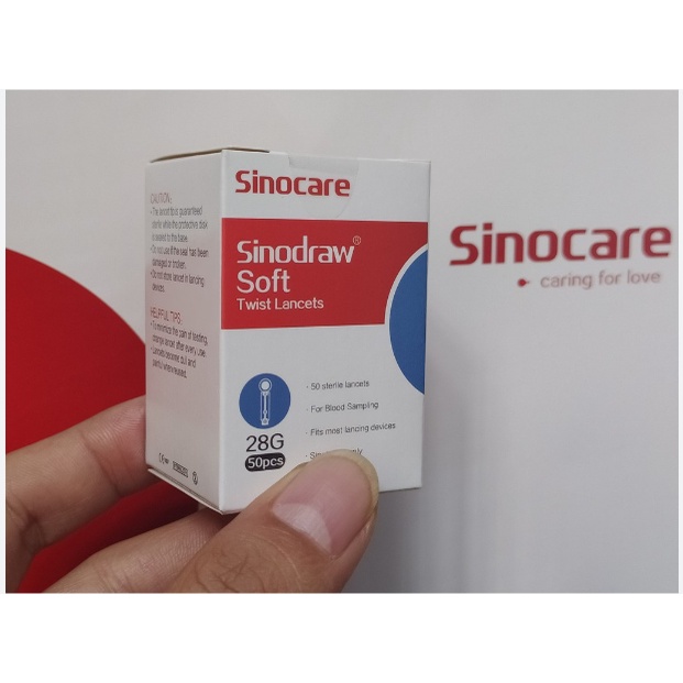 Hộp 50 kim lấy máu Sinodraw Soft cho các máy Sinocare