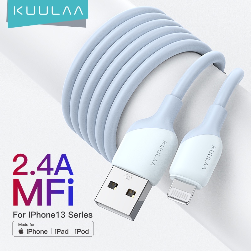 Dây Cáp Sạc USB KUULAA Lightning MFi Dài 1 Mét Cho iPhone 13 12 mini 8 7 6 Plus 5