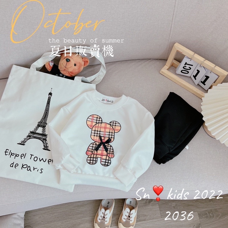 Áo Thu Đông Bé Trai,Bé Gái In Hoạ Tiết Gấu Size 8-20kg