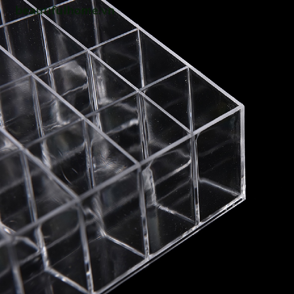Giá Đỡ Trưng Bày Son Môi 24 Ngăn Bằng Acrylic Trong Suốt