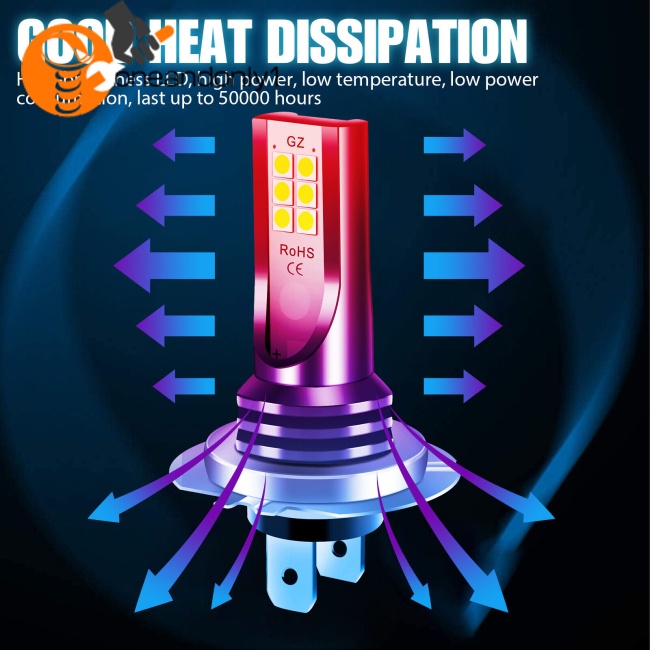 Set 2 Bóng Đèn Pha H7 110w 30000lm Siêu Sáng 6000k Ánh Sáng Trắng Dành Cho Ô Tô