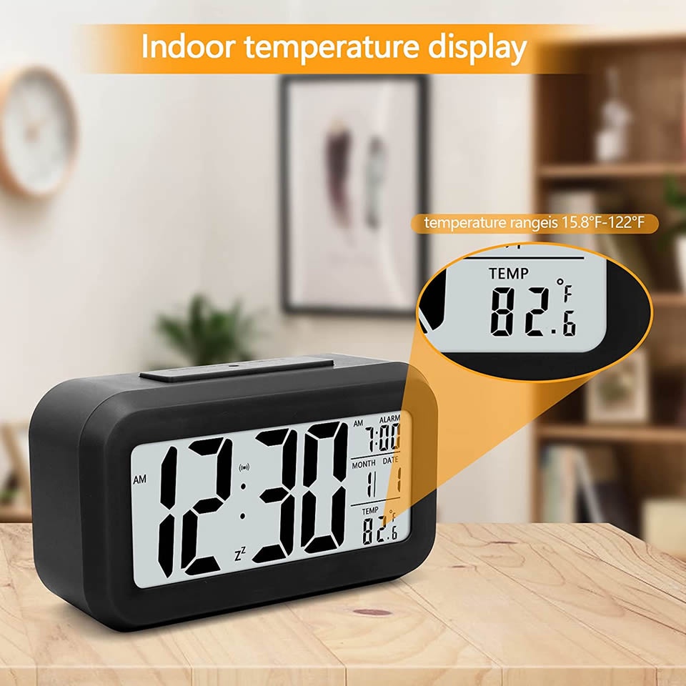 Đồng hồ báo thức kỹ thuật số Điện Tử Để Bàn Màn Hình LED Đa Chức Năng: Thời Gian, Lịch, Nhiệt Độ đồng hồ để bàn