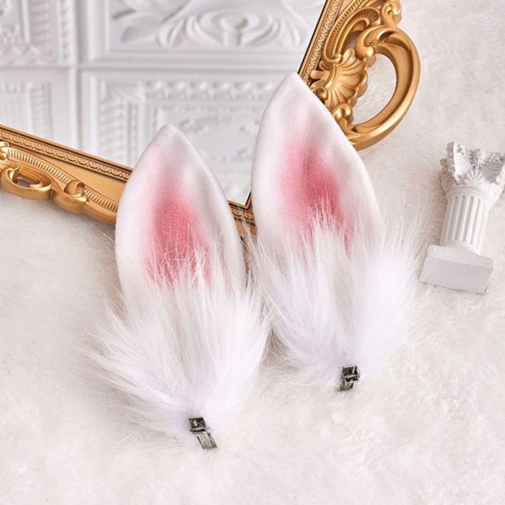 Kẹp Tóc Trang Trí Tai Thỏ Đơn Giản Cho Bé Gái