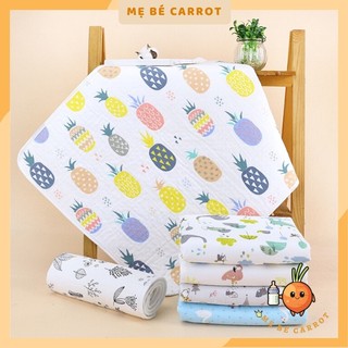 Lót chống thấm sợi tre KT 50 x 70cm, siêu thấm hút, Miếng lót thay bỉm chống thấm cho bé sơ sinh Mẹ Bé Carrot