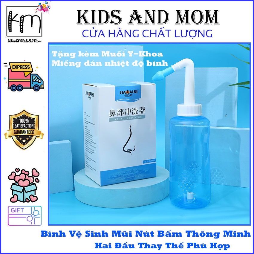 Bình xịt vệ sinh khoang mũi ngăn ngừa tổn thương và bảo vệ dành cho người lớn và trẻ em WORLD KIDS AND MOM