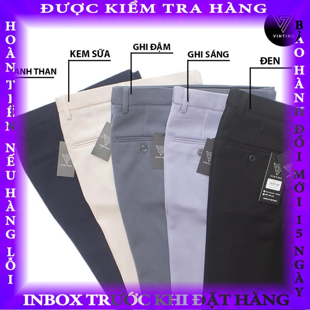 Quần trung niên cho bố quần âu nam trung tuổi ống xuông rộng công sở vải co giãn có size lớn VINTINO hanthien