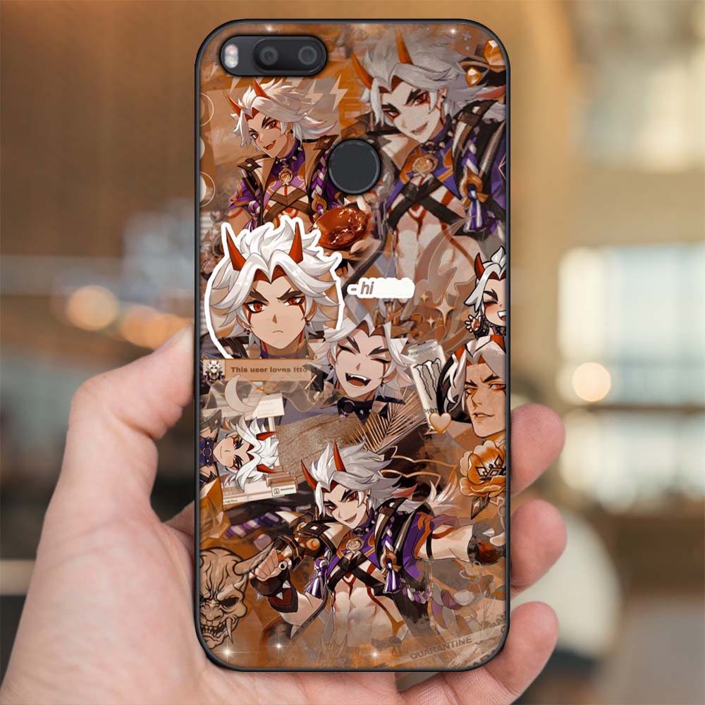 Ốp lưng Xiaomi Mi A1, Mi 5X viền đen in hình Arataki Itto Genshin Impact