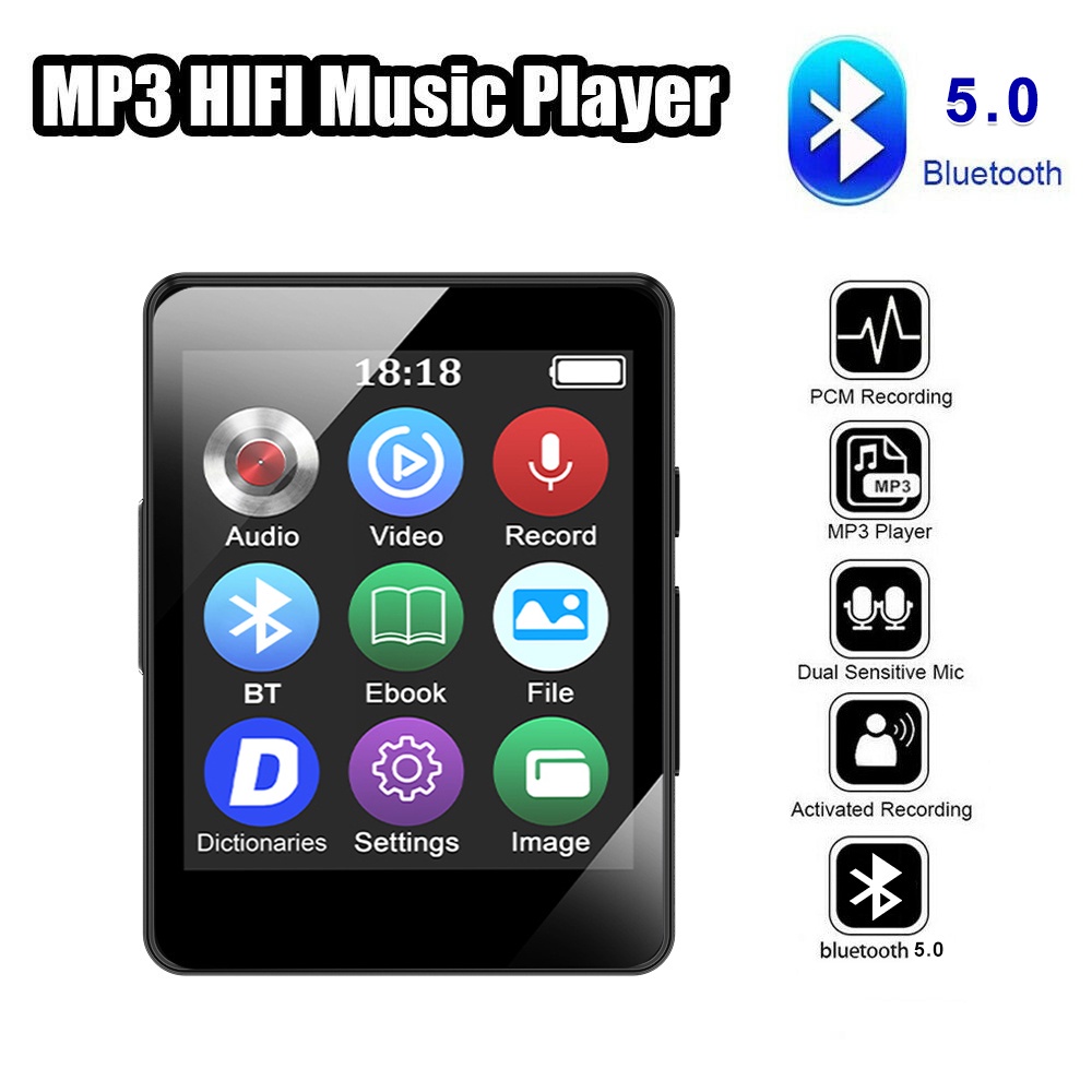 Máy nghe nhạc MP3 bluetooth VIRWIR màn hình toàn diện Mp4 cao cấp