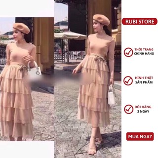 CHÂN VÁY XẾP TẦNG NHŨ QUẢNG CHÂU