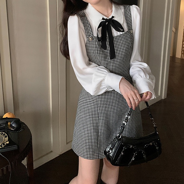 Áo sơ mi SUXI tay dài màu sắc ngọt ngào phong cách vintage thời trang xinh xắn cho nữ