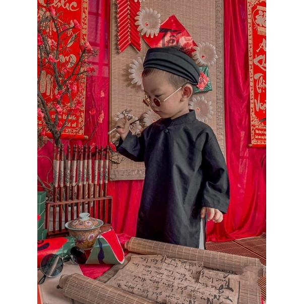 Bộ quần áo ông đồ, bộ thầy bói cho bé trai