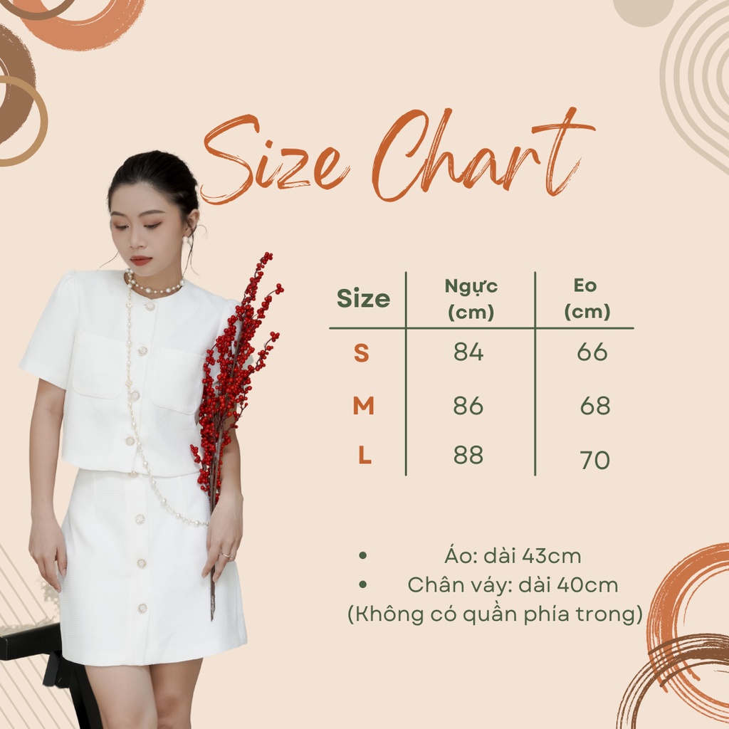 Sét áo váy vải tweed