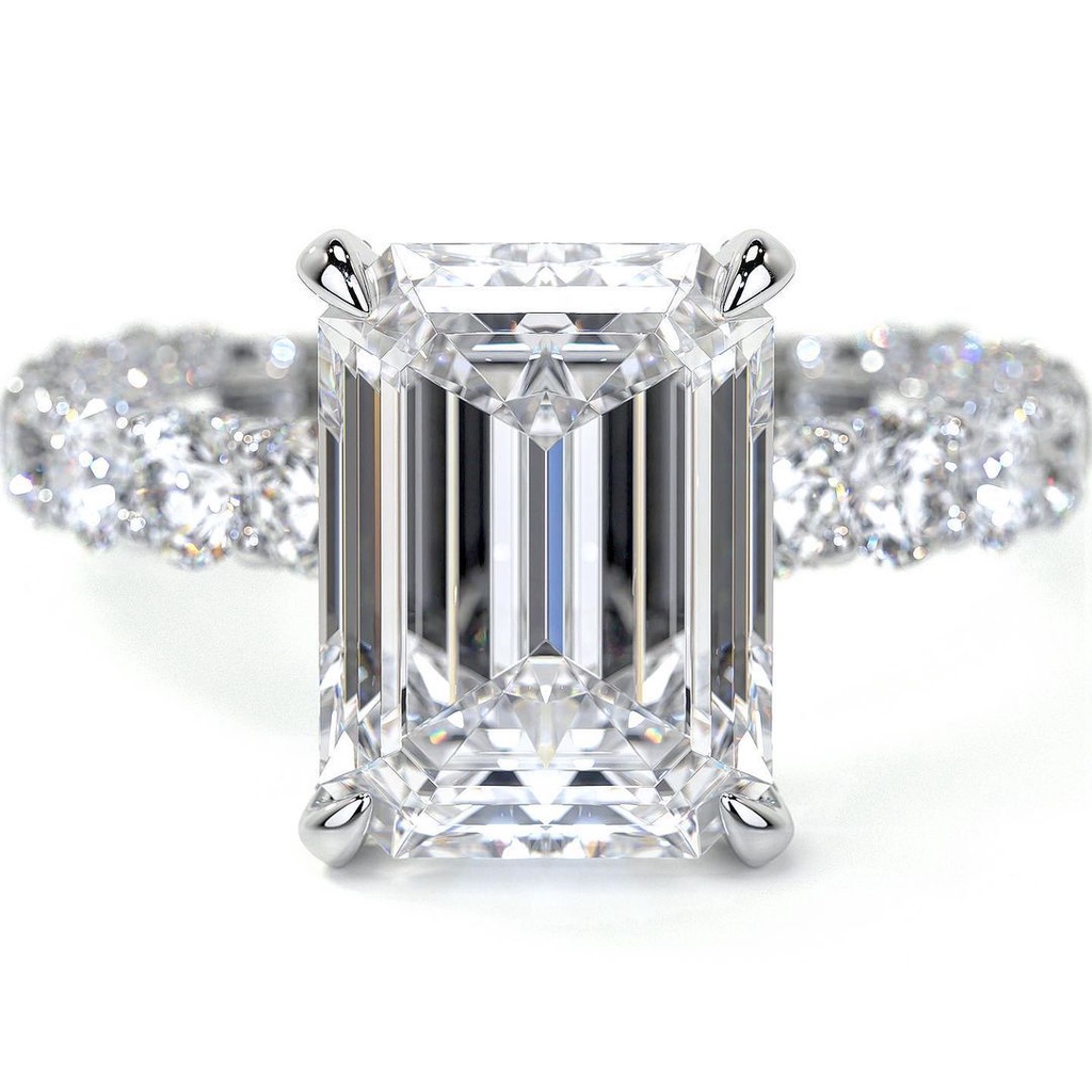 Nhẫn Đính Đá Zircon Hình Chữ Nhật Phong Cách Âu Mỹ Thời Trang Cho Nữ