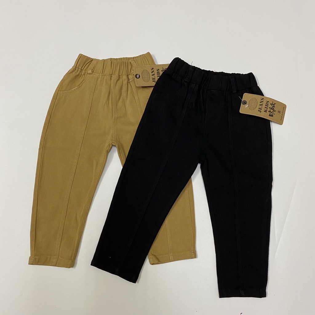 Quần dài cho bé trai bé gái chất kaki mềm mịn cho bé từ 8-31kg kaki 3 màu